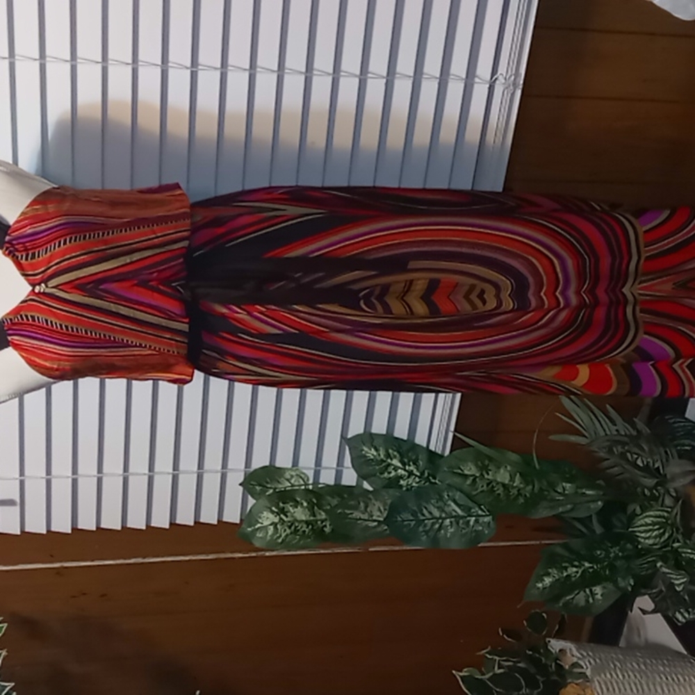 Valerie Bertinelli Maxi dress size 8 multi colored